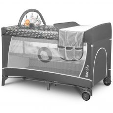 Дитячий манеж Lionelo Flower Grey Scandi